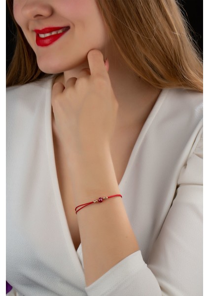 925 Ayar Gümüş Dorica Toplu Doğal Taşlı Ip Bileklik