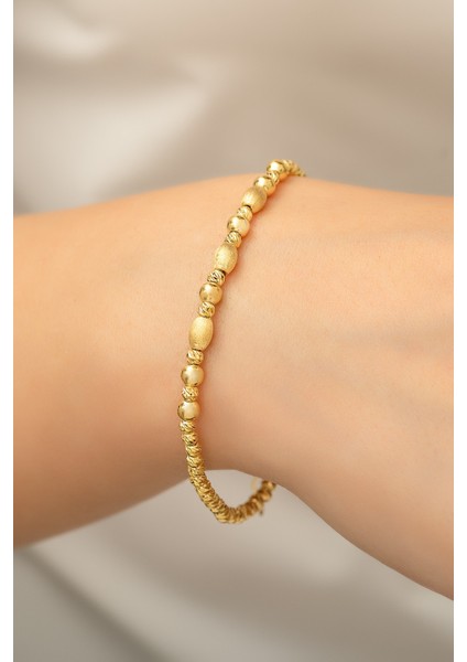 Dorica Toplu Bileklik 14 Ayar Kaplama 925 Ayar Gümüş