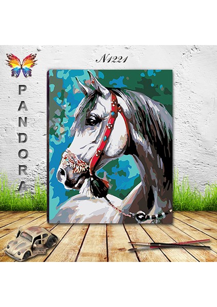 N1221 - Numaralı Boyama Seti - 40X50CM Kasnağa Gerili Ürün - Güzel At fiyatları