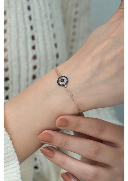 925 Ayar Zirkon Taşlı Gümüş Nazar Bileklik fiyatları