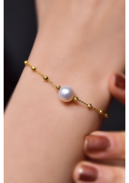 925 Ayar Gümüş Kaplama Dorika Toplu Incili Bileklik fiyatları