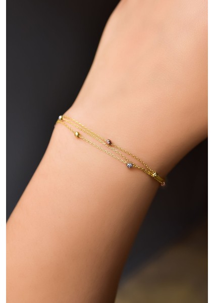 925 Ayar Gümüş Kaplama Sırlama Üç Renk Dorika Toplu Zincir Bileklik fırsatları