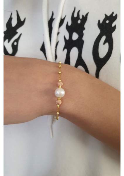 925 Ayar Gümüş Kaplama Sim Dorika Toplu Inci Kadın Bileklik fırsatları
