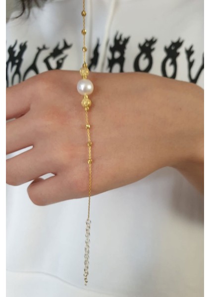 925 Ayar Gümüş Kaplama Sim Dorika Toplu Inci Kadın Bileklik indirimleri