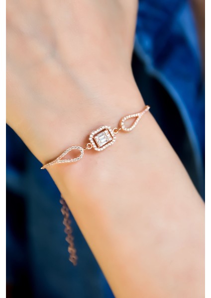 925 Ayar Gümüş Kaplama Baget Taşlı Bileklik fırsatları