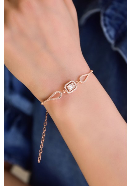 925 Ayar Gümüş Kaplama Baget Taşlı Bileklik indirimleri