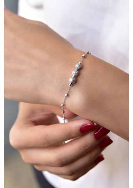 925 Ayar Gümüş Kaplama Sim Dorika Toplu Kadın Bileklik