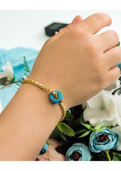 Arpa Zincirli Süryani Gözlü Nazar Bileklik - Kaplama 925 Ayar Gümüş fiyatları