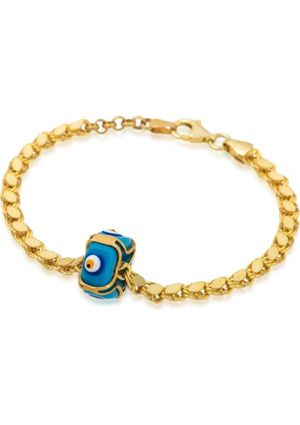 Arpa Zincirli Süryani Gözlü Nazar Bileklik - Kaplama 925 Ayar Gümüş modelleri