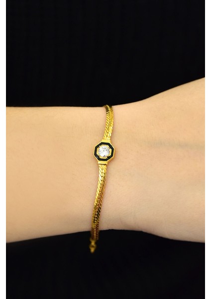 925 Ayar Gümüş Kaplama Yassı Zincir Bileklik fiyatları