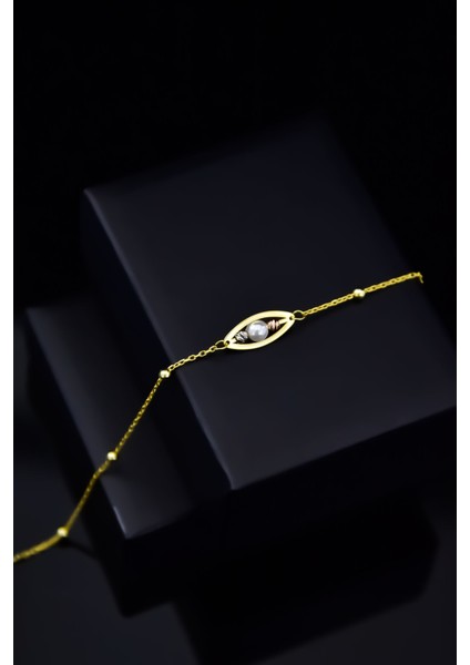 925 Ayar Gümüş Kaplama Üç Renk Dorika Toplu Incılı Bileklik modelleri