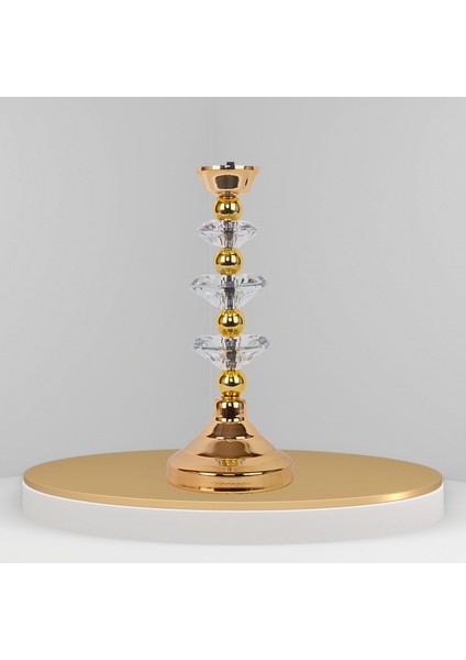 Modern Gold Kristal Ayak Abajur Siyah Renk Şapka Adal Model AB1021