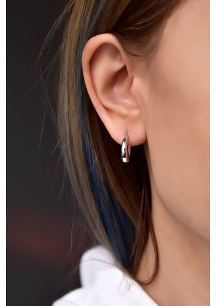 925 Ayar Gümüş Rodyum Kaplama Halka Küpe modelleri