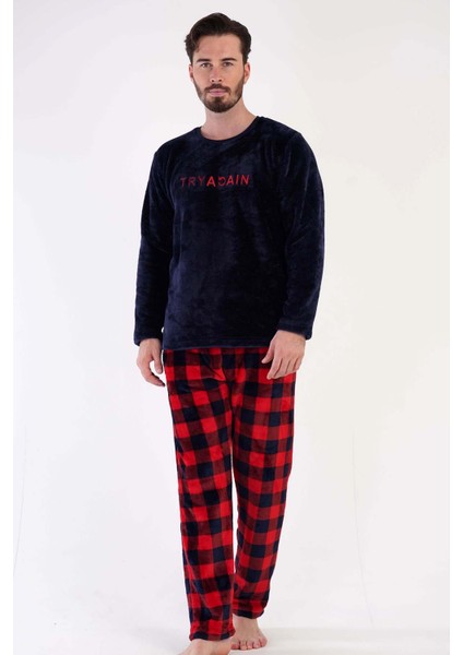 Erkek Uzun Kol Welsoft Lacivert Pijama Takım C3T0N4O084