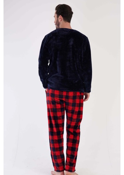Erkek Uzun Kol Welsoft Lacivert Pijama Takım C3T0N4O084 fırsatları