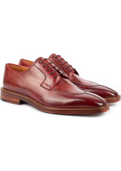 Ontake Kösele Taban Deri Erkek Derby Klasik Ayakkabı Kösele