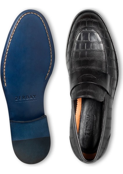 Cradle Kösele Taban Desenli Deri Erkek Klasik Ayakkabı Monkstrap Loafer fırsatları