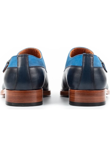 Kangto Kösele Taban Desenli Deri Erkek Klasik Ayakkabı Monkstrap Loafer indirimleri