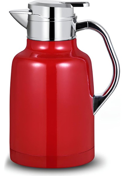 304 Çelik 1,6 L Çift Katmanlı Kırmızı Vakumlu Kamp Piknik Çay Termos CIN556KR