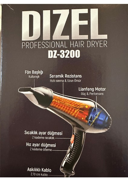 Pro Ultra Profesyonel Saç Kurutma Makinesi Kırmızı