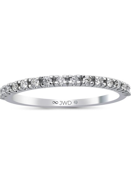 0.22 Ct F-G Si 1.62 gr 14 K Jwd Yarım Tur Yüzük