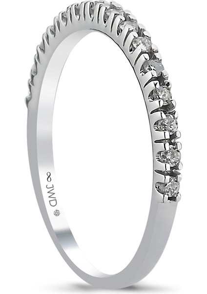 0.22 Ct F-G Si 1.62 gr 14 K Jwd Yarım Tur Yüzük fiyatları
