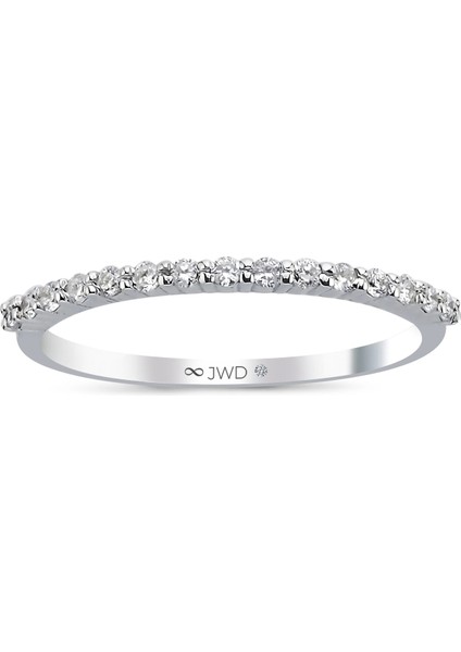 0.17 Ct F-G Si 1.21 gr 14 K Jwd Yarım Tur Yüzük