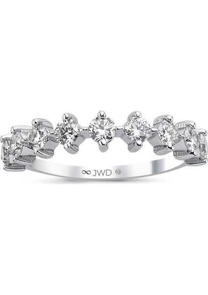0.79 Ct F-G Si 2.19 gr 14 K Jwd Yarım Tur Yüzük