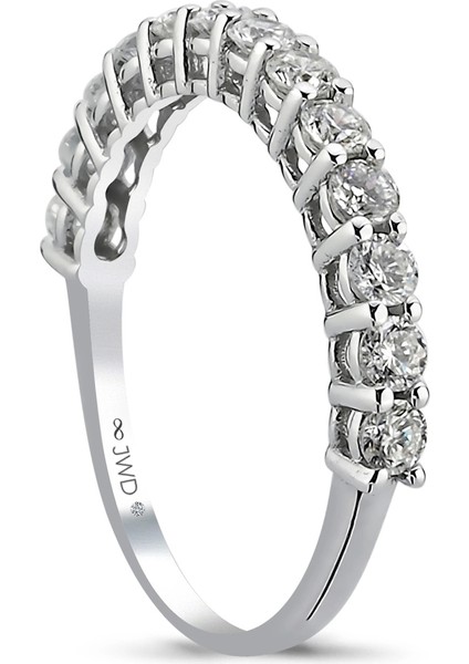 0.72 Ct F-G Si 1.69 gr 14 K Jwd Yarım Tur Yüzük fiyatları