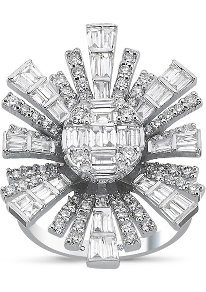 2.02 Ct F-G Si 6.54 gr 14 K Jwd Tasarım Yüzük
