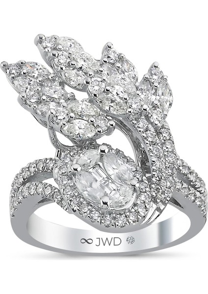 2.25 Ct F-G Si 8.22 gr 14 K Jwd Tasarım Yüzük