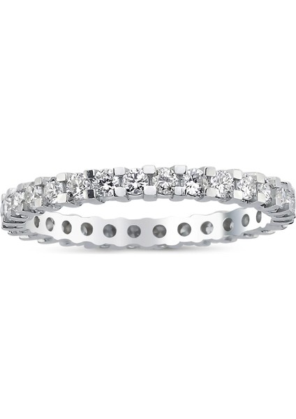 0.88 Ct F-G Si 1.74 gr 14 K Jwd Tam Tur Yüzük