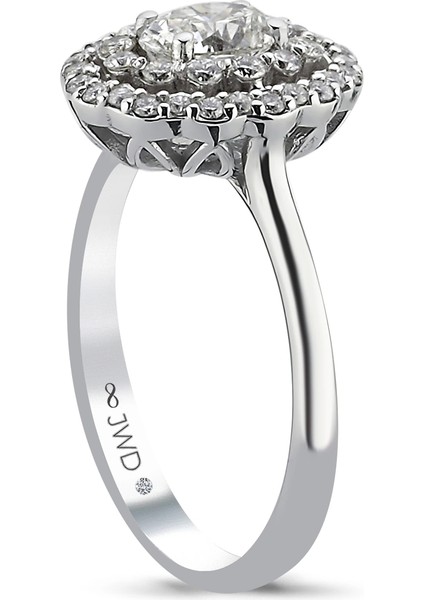 0.96 Ct F-G Si 3.45 gr 14 K Jwd Oval Yüzük fiyatları