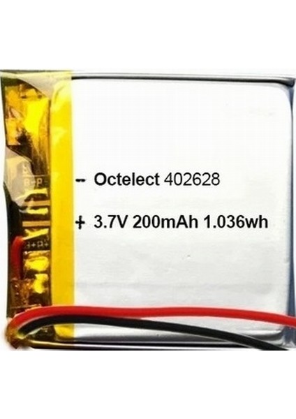 Akıllı Çocuk Saat Batarya - Pil 3.7V 200MAH 582728 Garantili Pil