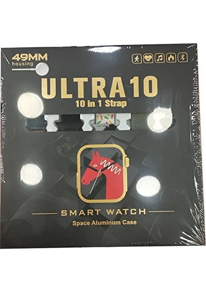 Watch 8 Ultra 49 mm 10 In 1 Akıllı Saat 10 Kordonlu Takvim Spor Whatsapp Menülü Koruma Kılıflı modelleri