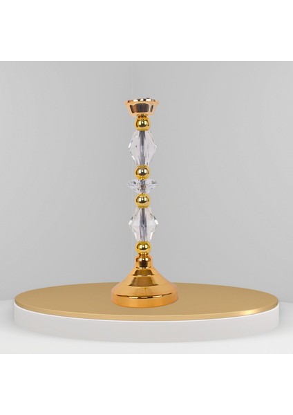 Modern Gold Kristal Ayak Abajur Gold Renk Şapka Feza Model AB1024