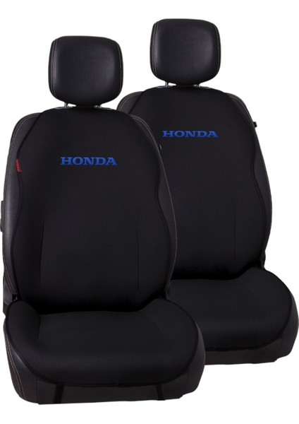 Mavi Honda Nakışlı Jakar Dokuma Kumaş Otomind Oto Minderi 2'li Set