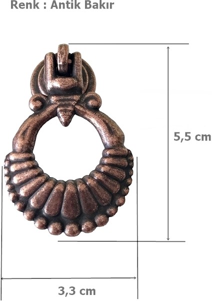 Mobilya Dolap Sallama Düğme Kulp Bakır Eskitme Gerdan Sarkaç fiyatları