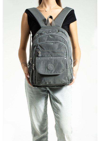 Krem Unisex Ayarlanabilir 9 Gözlü Laptop Bölmeli Çantası modelleri