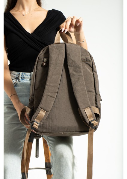Krem Unisex Ayarlanabilir 9 Gözlü Laptop Bölmeli Çantası modelleri