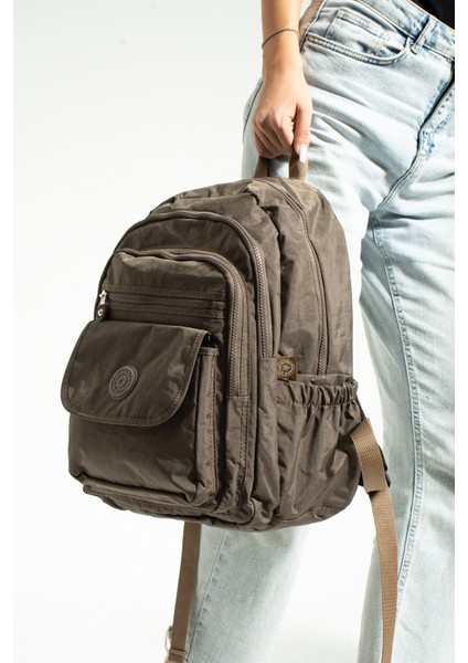Krem Unisex Ayarlanabilir 9 Gözlü Laptop Bölmeli Çantası indirimleri