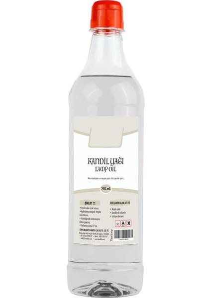 Kandillo Şeffaf Kandil Yağı Iç Mekan 750ML. + 50CM Fitil