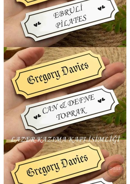 Kapı Isimliği Lazer Kazıma Yüksek Kalite Kapı Isimliği