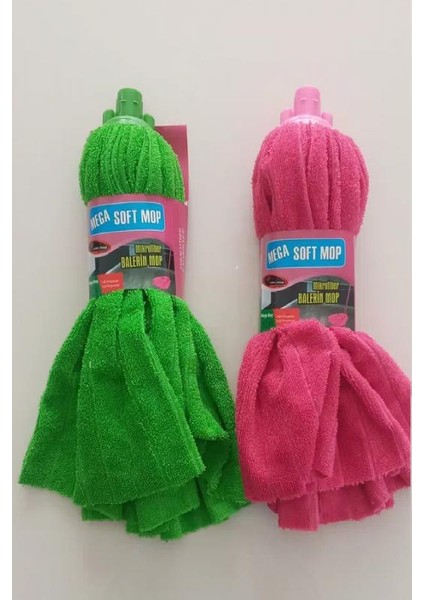 2 Adet Mega Soft Mikrofiber Havlu Vileda Paspas Mop Xl Yedek Ucu