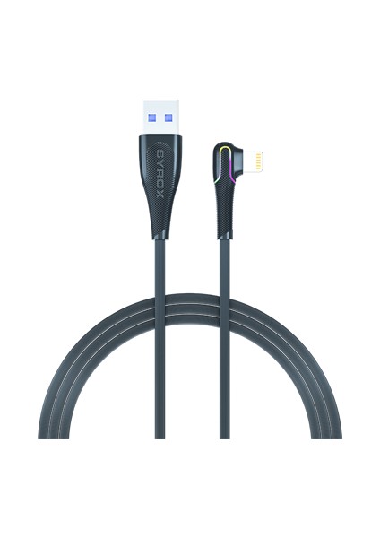 C106 Rgb LED Işikli Lıghtnıng Ios Esnek Dayanaklı Şarj Uyumlu Data Kablosu