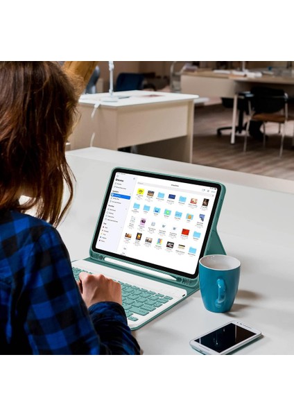 Apple iPad Air 3 / Pro 10.5 Inç Uyumlu Styletech Bluetooth Klavyeli Çok Yönlü Kılıf indirimleri
