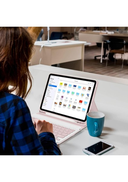 Apple iPad Air 4.nesil 10.9 Inç 2020 Uyumlu Styletech Bluetooth Klavyeli Çok Yönlü Kılıf indirimleri