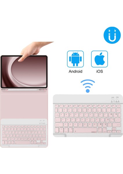 Apple iPad 10.nesil 10.9 Inç 2022 Uyumlu Styletech Bluetooth Klavyeli Çok Yönlü Kılıf