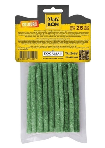 Süper Munchy Çubuk Spirulinalı Köpek Çiğneme Kemiği Kalın 15 Adet