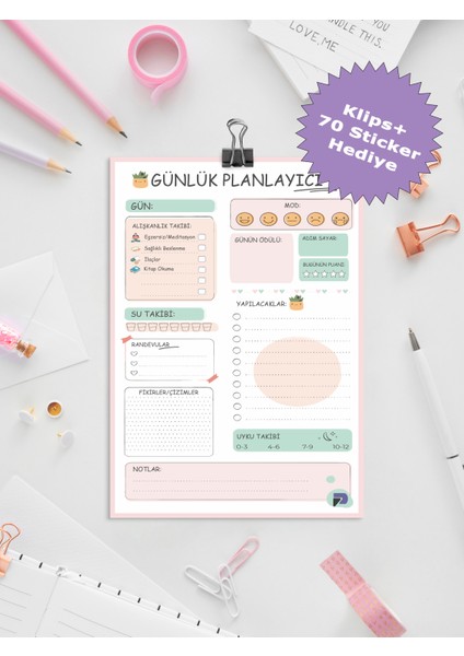 Joy Günlük Planlayıcı, Süresiz Planlayıcı, Daily Planner, Yapılacaklar Listesi, To Do List, A5 50 Sf